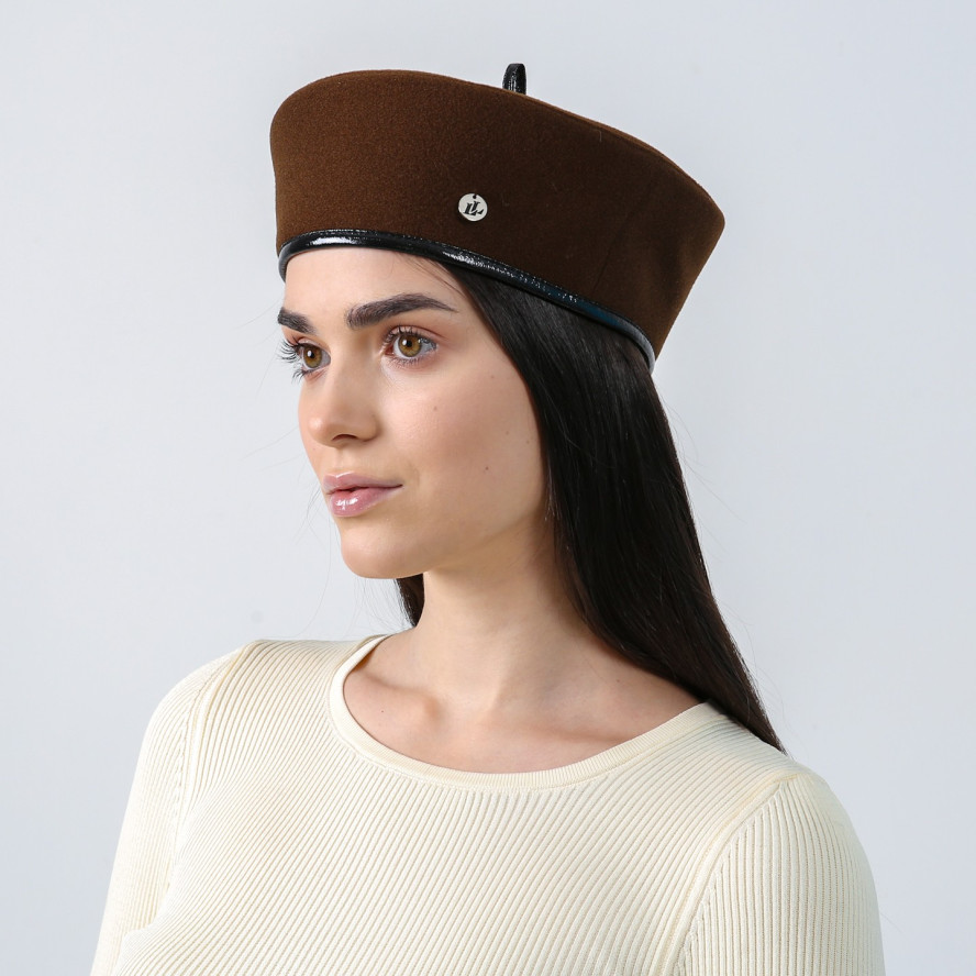 Берет женский кашемир коричневый ФРЕН 899-339, фото 3