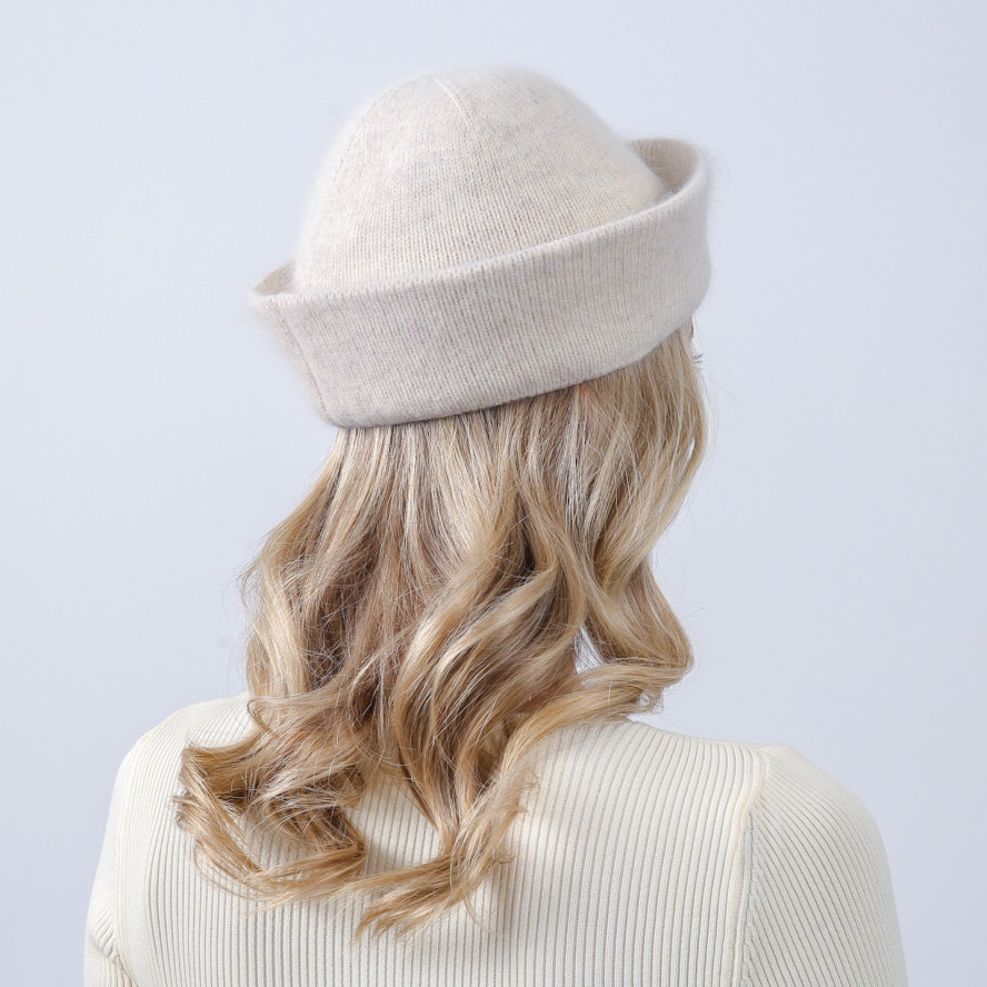 Морячка жіноча в'язана віскоза з ангорою бежева МЕЙЛІ 923-539, фото 5