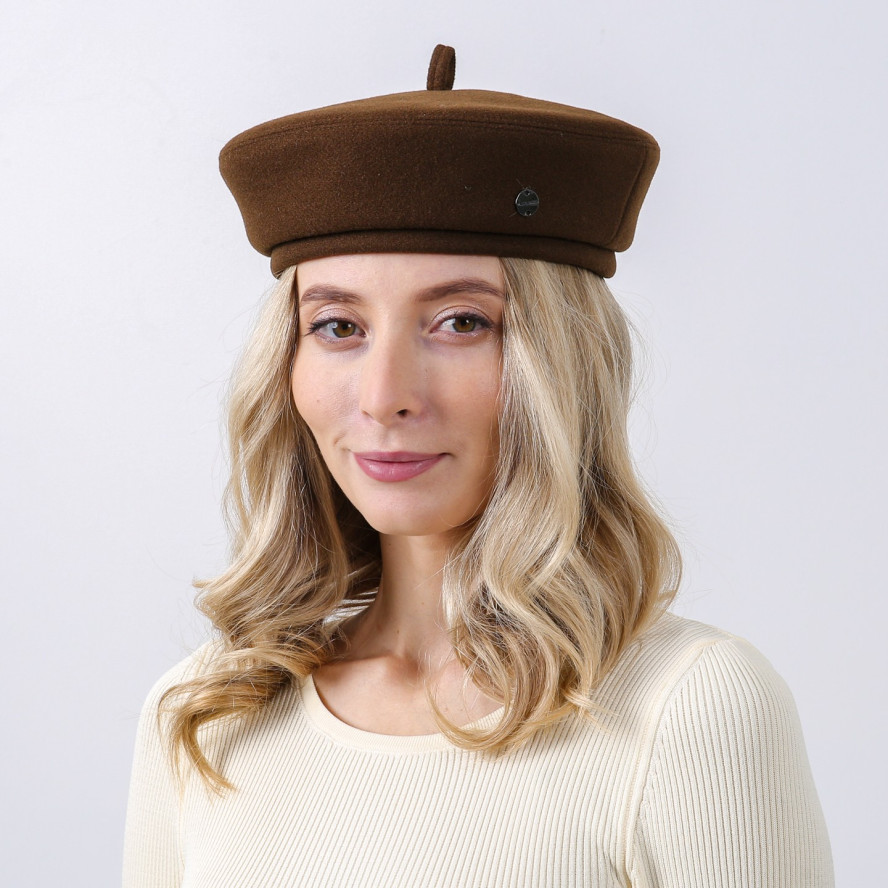 Берет жіночий вовна коричневий АНІЛА 925-960, фото 4