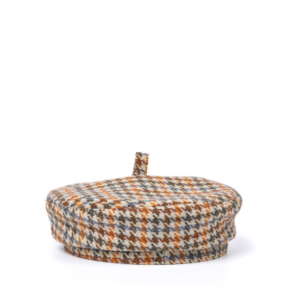 Берет жіночий вовна помаранчево-блакитний ЕНЖІ 938-304 Берет жіночий вовна помаранчево-блакитний ЕНЖІ 938-304