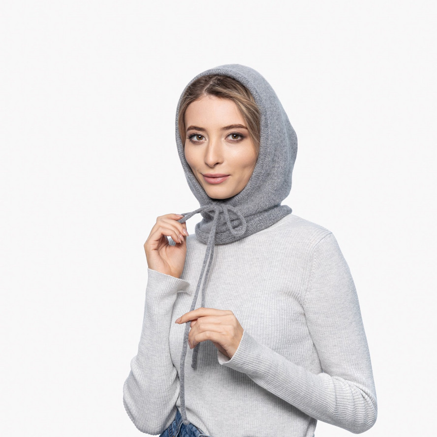 Капор жіночий ангора з віскозою сірий SUSAN 954-633, фото 3