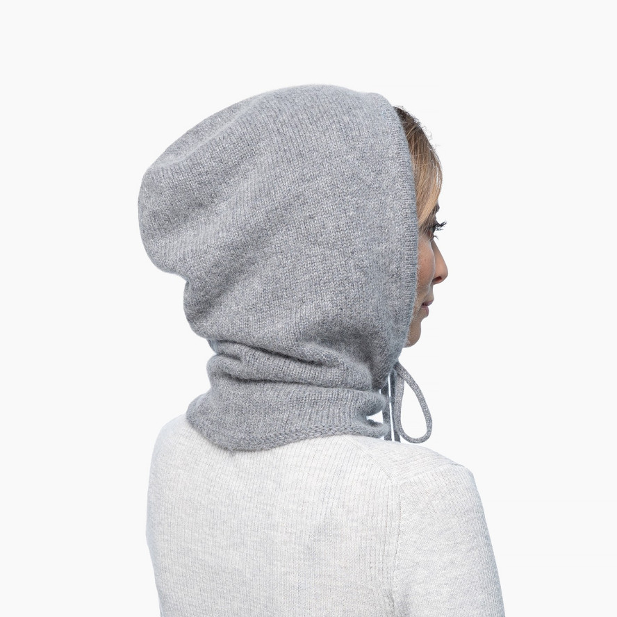 Капор жіночий ангора з віскозою сірий SUSAN 954-633, фото 4