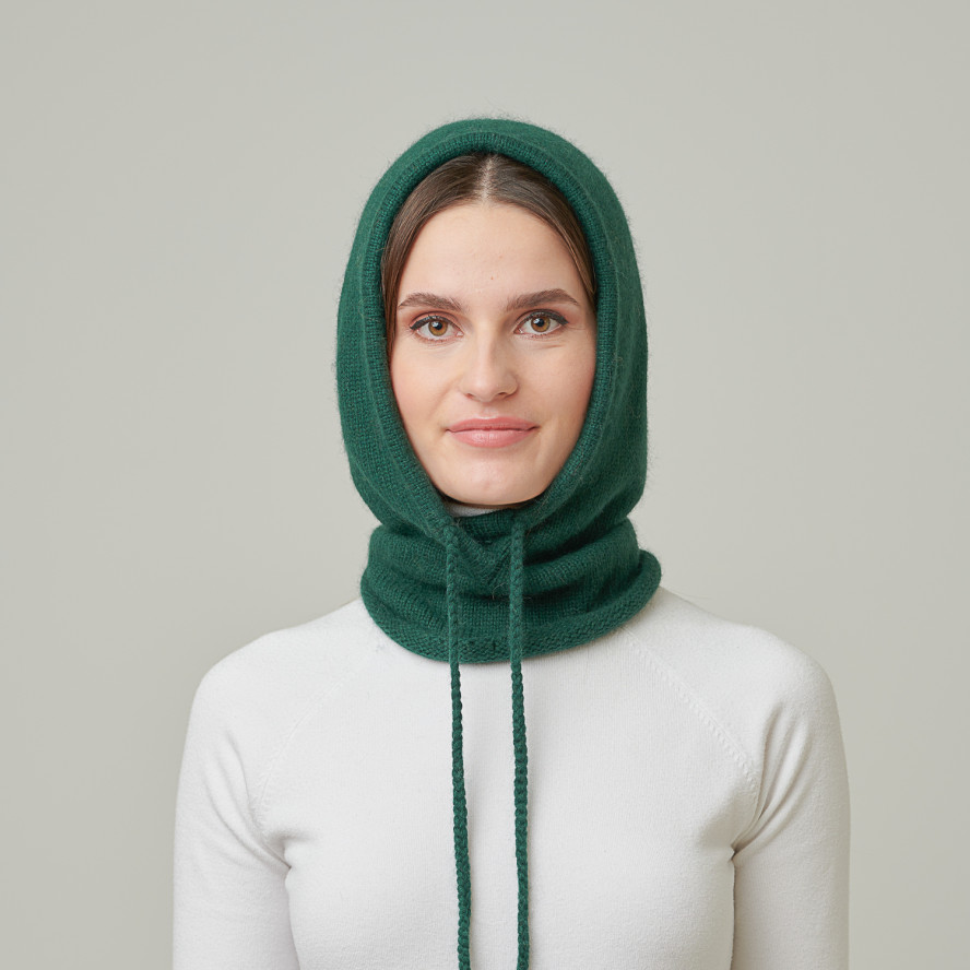 Капор жіночий ангора з віскозою зелені SUSAN 954-657, фото 2