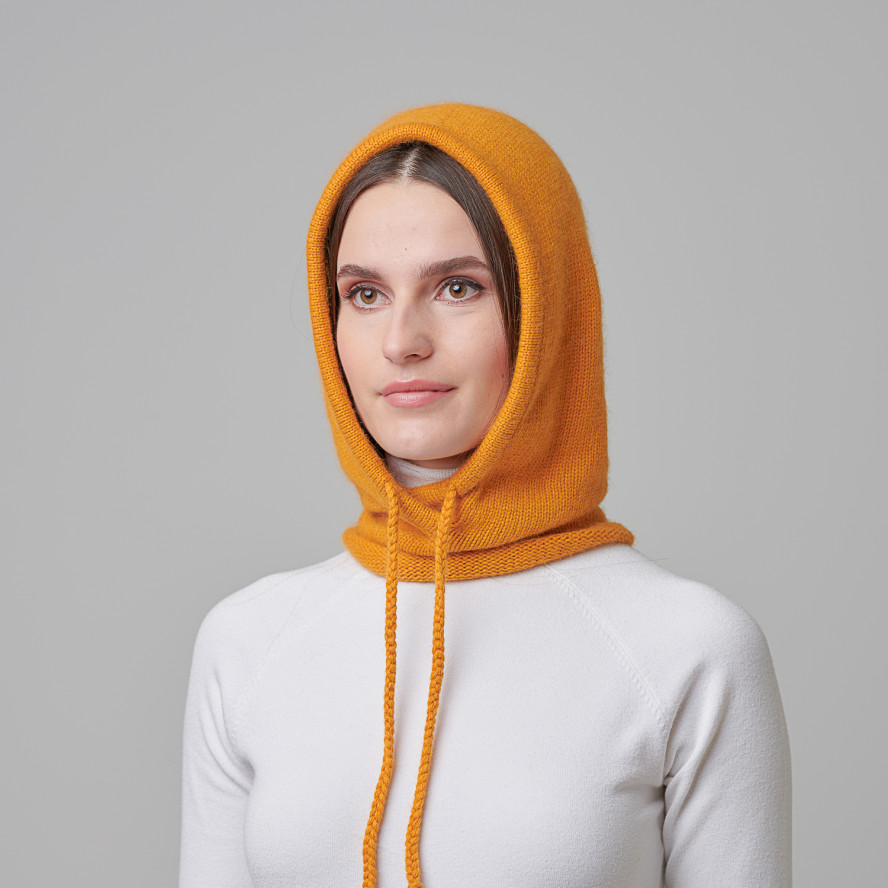 Капор жіночий ангора з віскозою помаранчевий SUSAN 954-664, фото 1