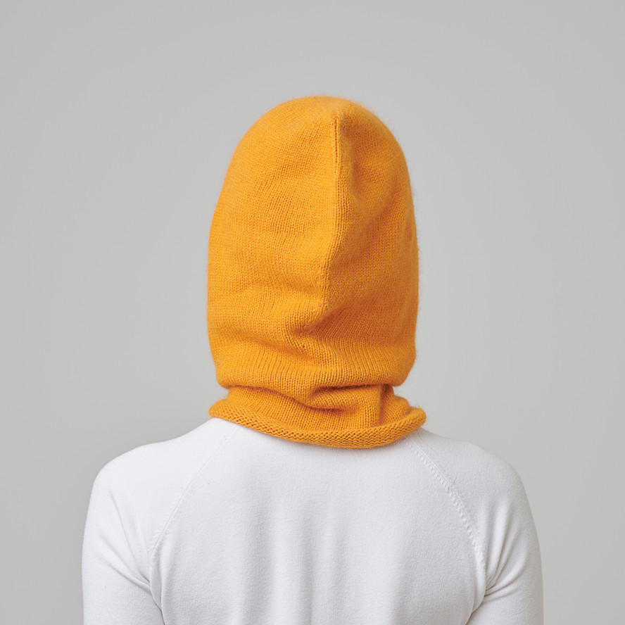 Капор жіночий ангора з віскозою помаранчевий SUSAN 954-664, фото 3