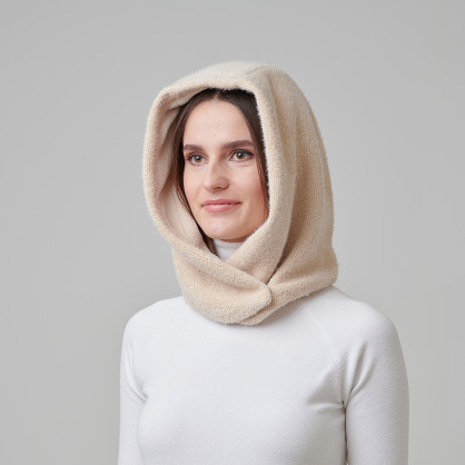 Капор-капюшон женский вискоза бежевый TRACY 972-859 Капор-капюшон женский вискоза бежевый TRACY 972-859