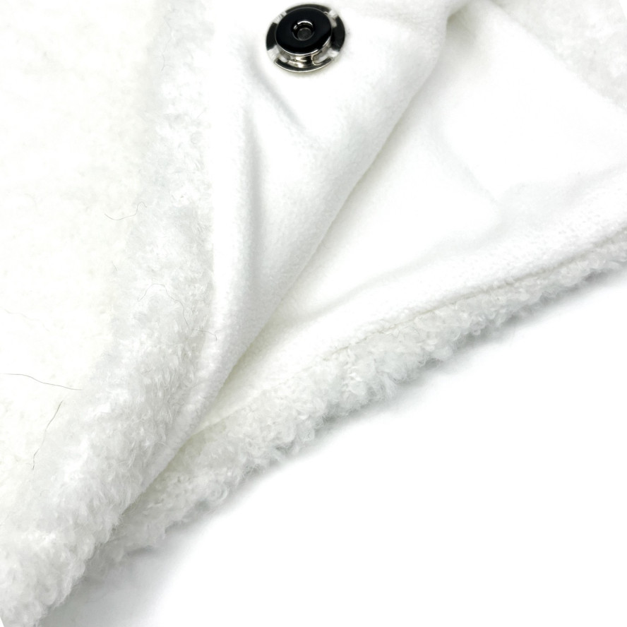 Капор-капюшон жіночий вовна з поліестером білий BARBARA 000-438, фото 2