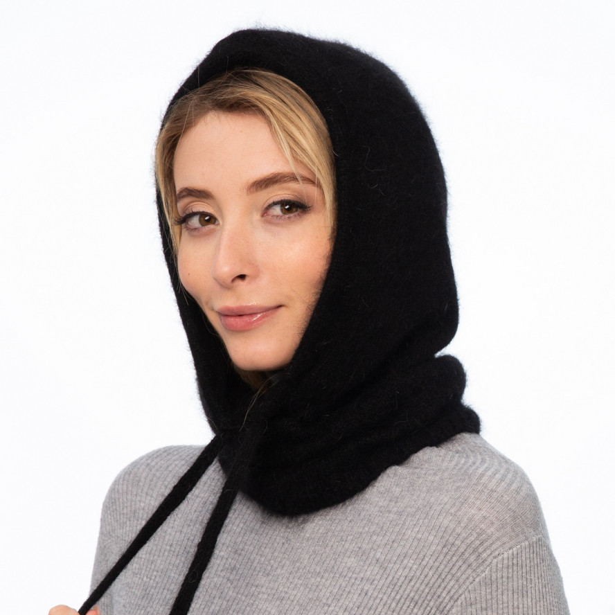 Капор женский ангора черный BILLIE 237-063, фото 3