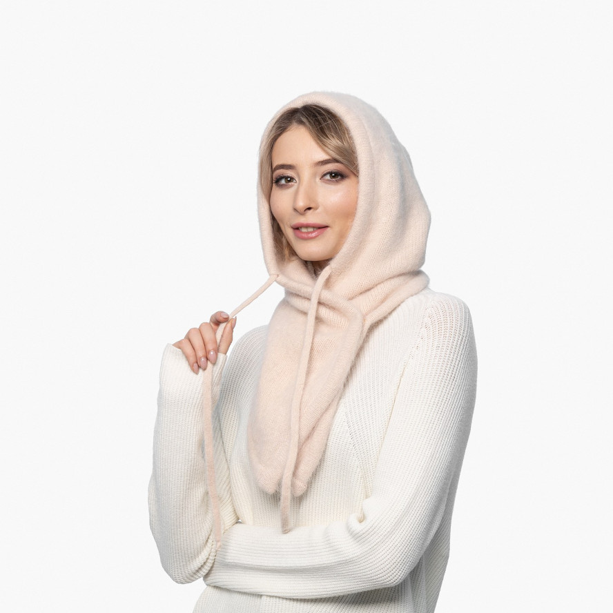 Капор женский ангора бежевый GLORIS 255-388, фото 3