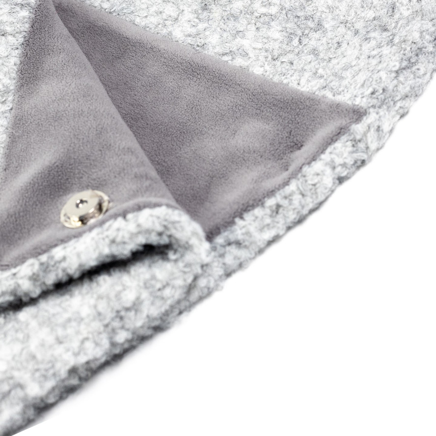 Капор-капюшон жіночий вовна з поліестером сірий BARBARA 347-007, фото 2