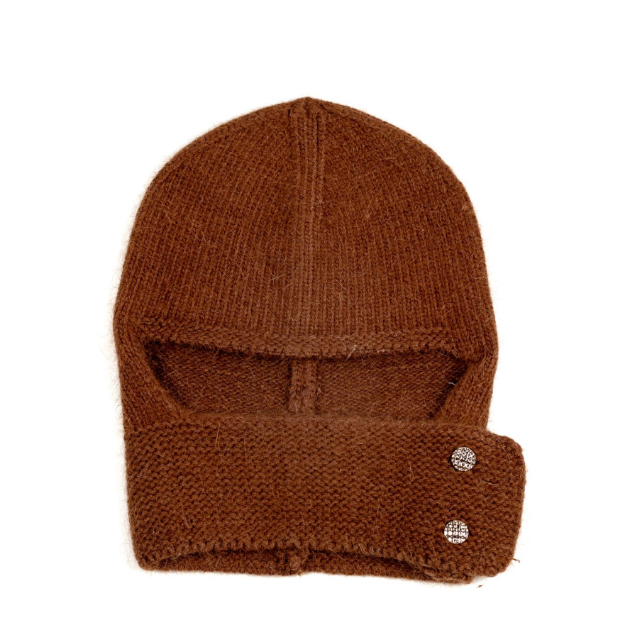 Балаклава жіноча ангора коричнева САМІРА 577-633, фото 2