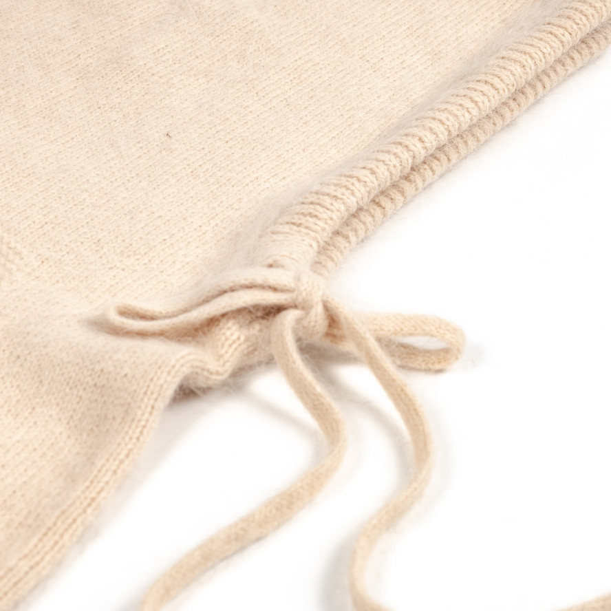 Капор жіночий ангора бежевий ЛІНА 586-444, фото 2