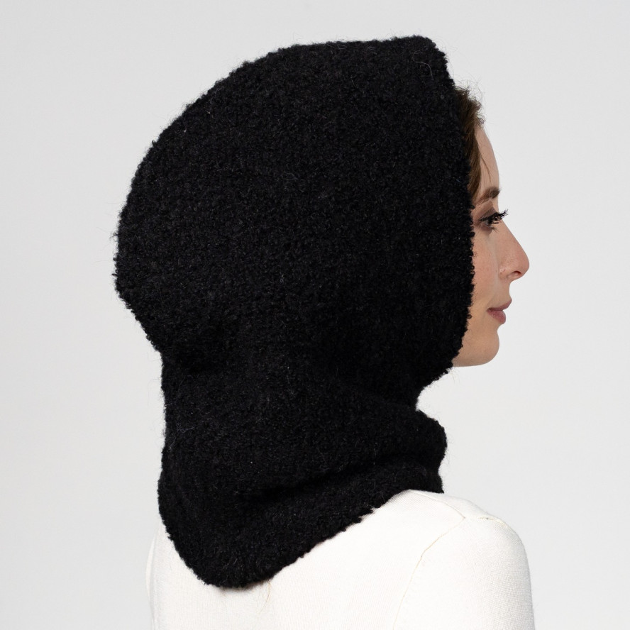 Капор жіночий вовна чорний МЕЛАНІЯ 609-808, фото 5