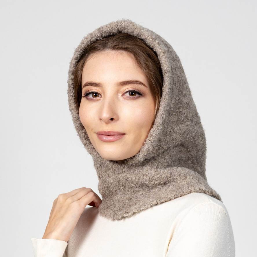 Капор жіночий вовна бежевий МЕЛАНІЯ 609-815, фото 4