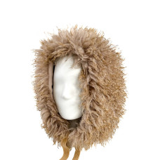 Капор жіночий штучне хутро лама коричневий ВЕНЕЯ 640-818