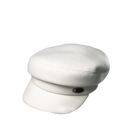 Кепка-картуз жіноча кашемір біла LEA 263-437