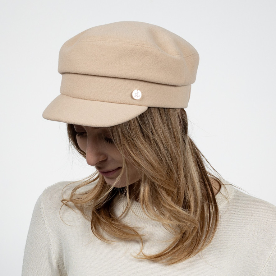 Кепка-картуз женская кашемир бежевая LEA 554-061, фото 3