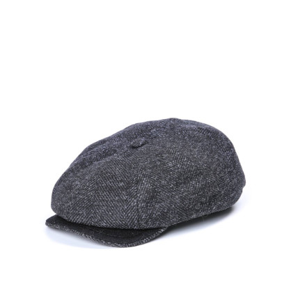 Кепка-восьмиклинка с ушками мужская шерсть серая АРСЕНИЙ 592-605