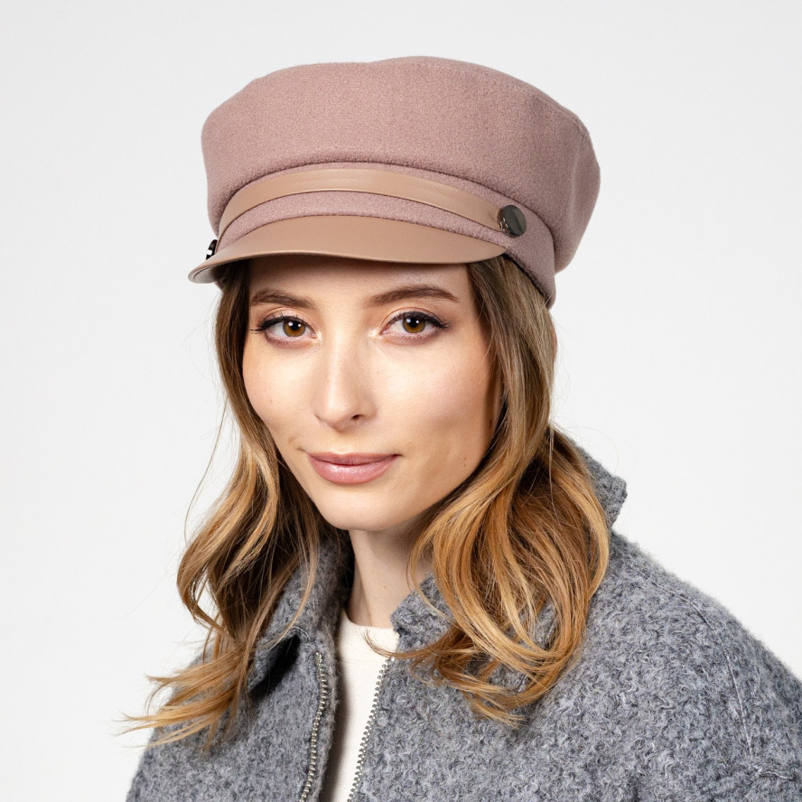 Кепка-картуз жіноча вовна бежева КЕТРІН 610-545, фото 5