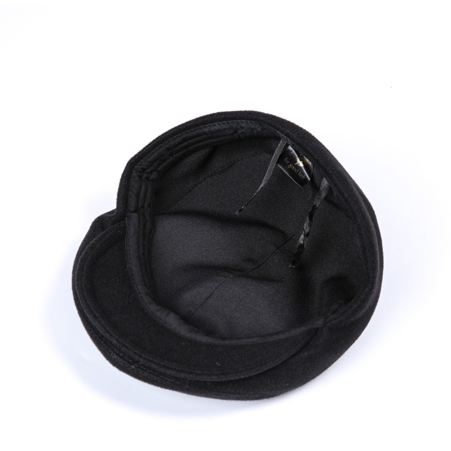 Кепка-реглан жіноча вовна чорна НІКЕЛЬ 610-606, фото 3