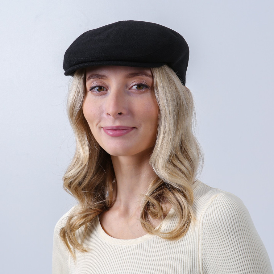 Кепка-реглан жіноча вовна чорна НІКЕЛЬ 610-606, фото 5