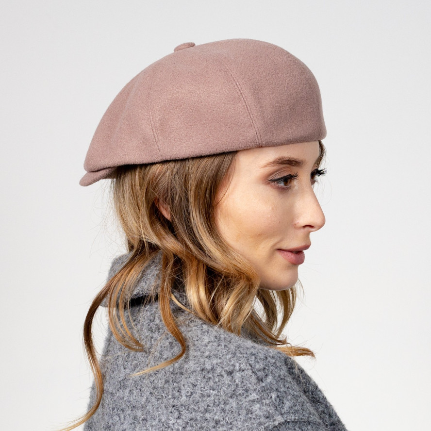 Кепка-восьмиклинка жіноча вовна бежева ЕЛЛА 610-651, фото 7