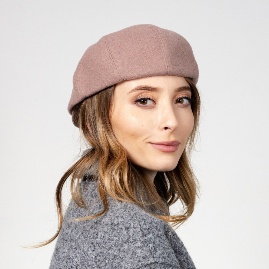 Кепка-восьмиклинка жіноча вовна бежева ЕЛЛА 610-651, фото 6