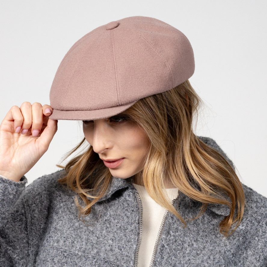 Кепка-восьмиклинка жіноча вовна бежева ЕЛЛА 610-651, фото 4