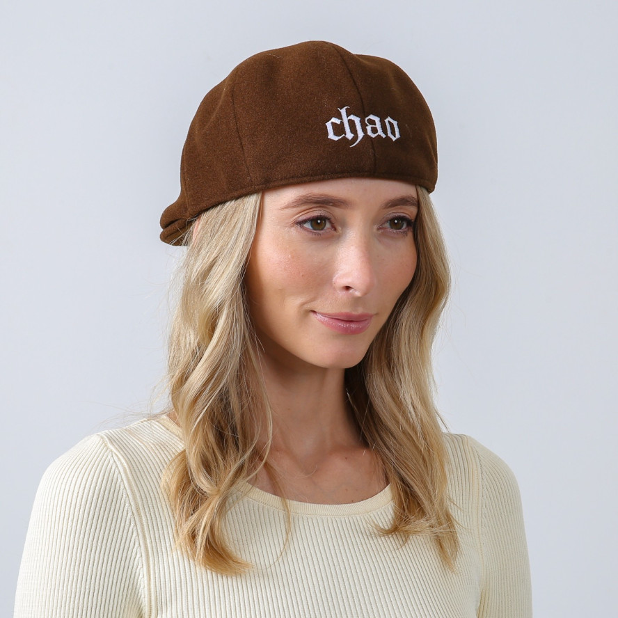 Кепка-реглан жіноча вовна коричнева ЧІЛІ 880-207, фото 7