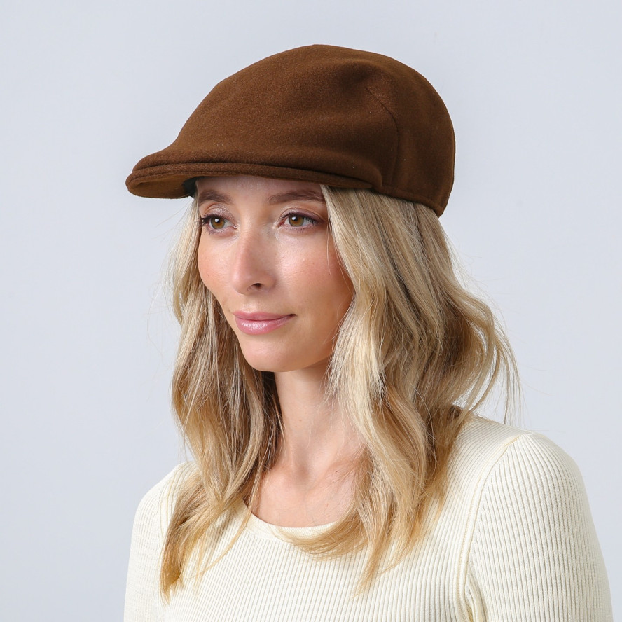 Кепка-реглан жіноча вовна коричнева ЧІЛІ 880-207, фото 5