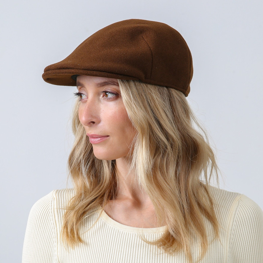 Кепка-реглан жіноча вовна коричнева ЧІЛІ 880-207, фото 6