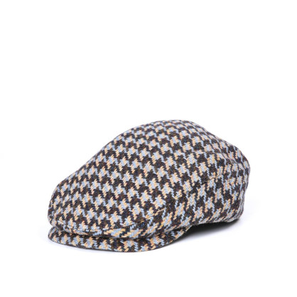 Кепка-реглан женская шерсть коричнево-голубая ОЛЕКСА 925-410 Кепка-реглан женская шерсть коричнево-голубая ОЛЕКСА 925-410