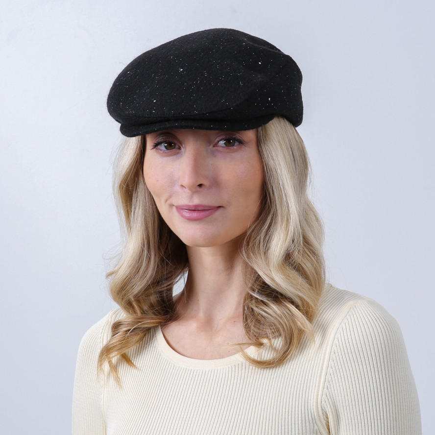 Кепка-реглан жіноча вовна чорна ОЛЕКСА 925-434, фото 4