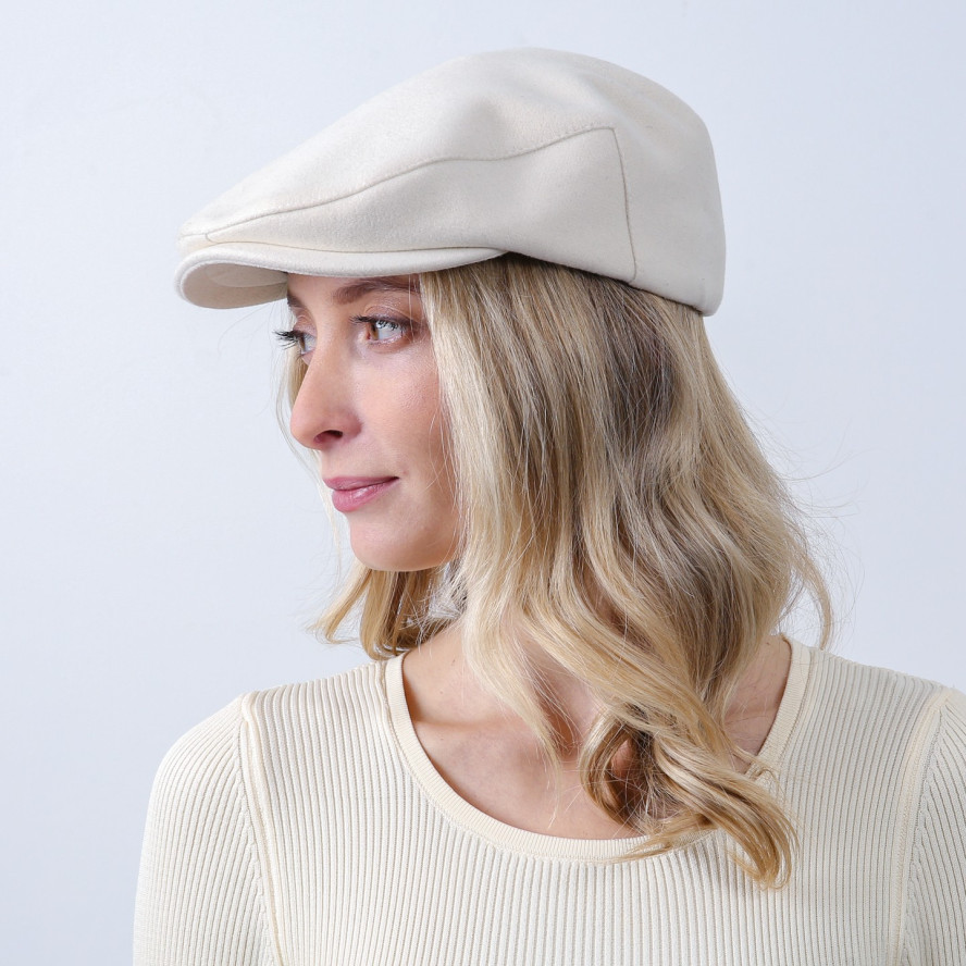 Кепка-реглан женская шерсть молочная ОЛЕКСА 925-472, фото 5