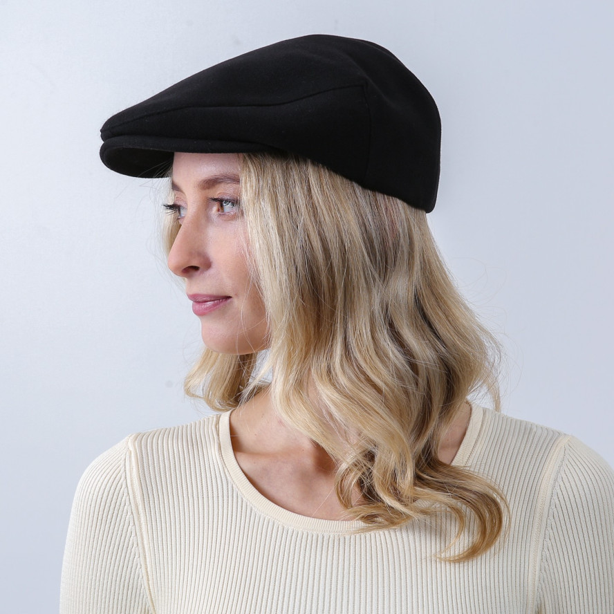 Кепка-реглан жіноча вовна чорна ОЛЕКСА 925-496, фото 5