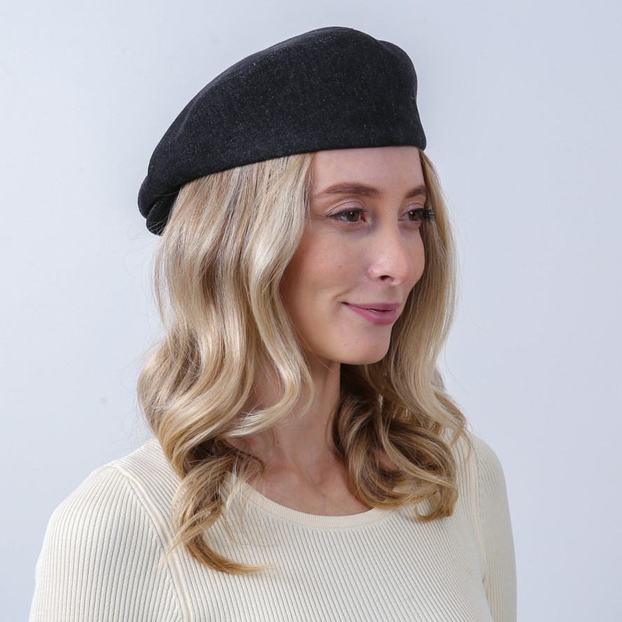 Кепка-реглан жіноча джинс чорна ЕНДІ 926-042, фото 6