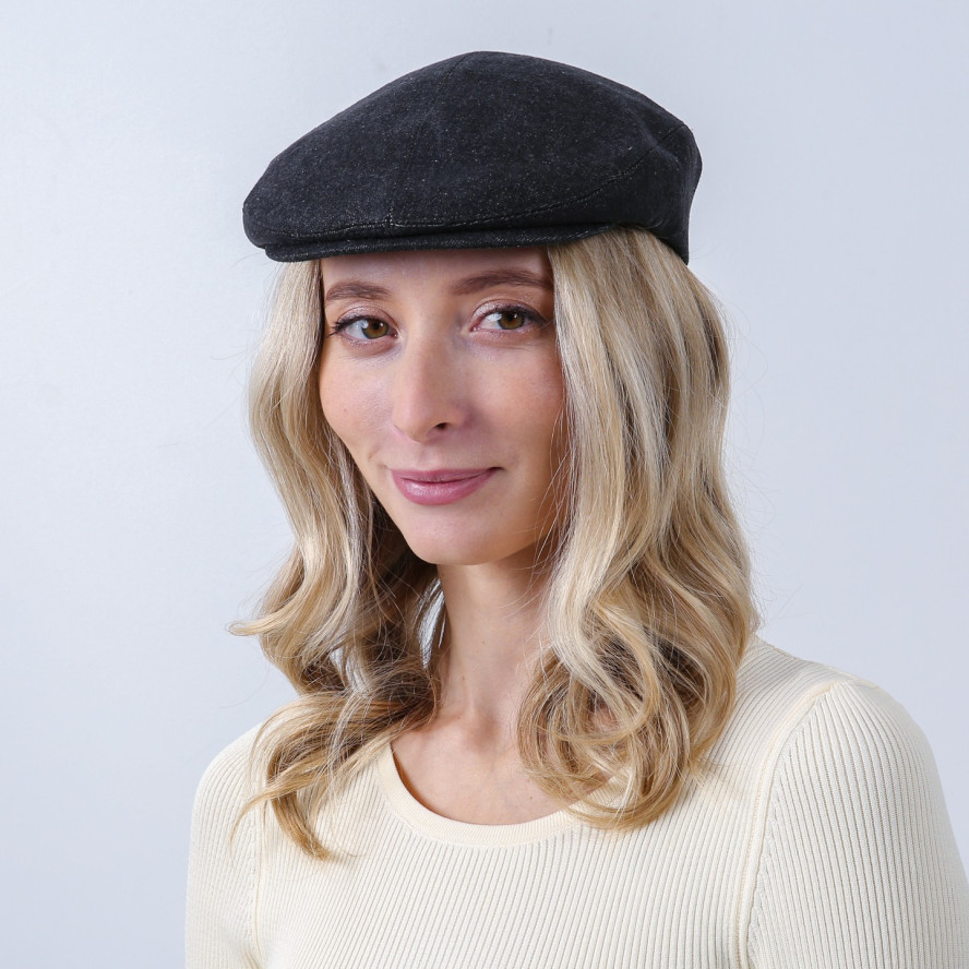 Кепка-реглан жіноча джинс чорна ЕНДІ 926-042, фото 4