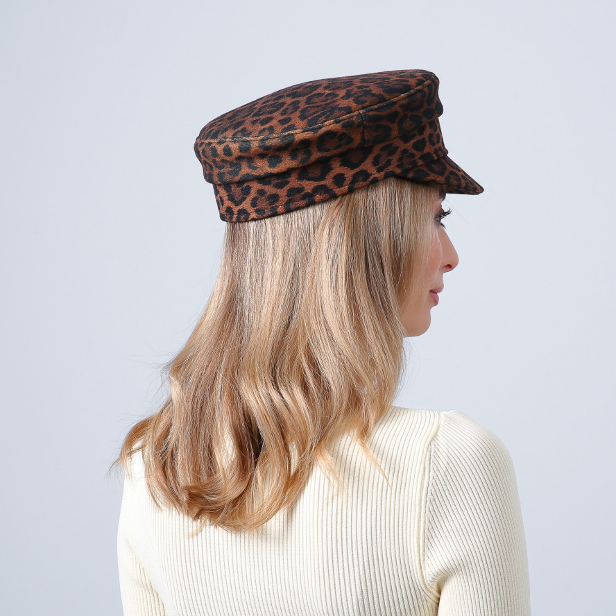 Кепка-картуз жіноча кашемір леопард ФІБС 967-595, фото 5