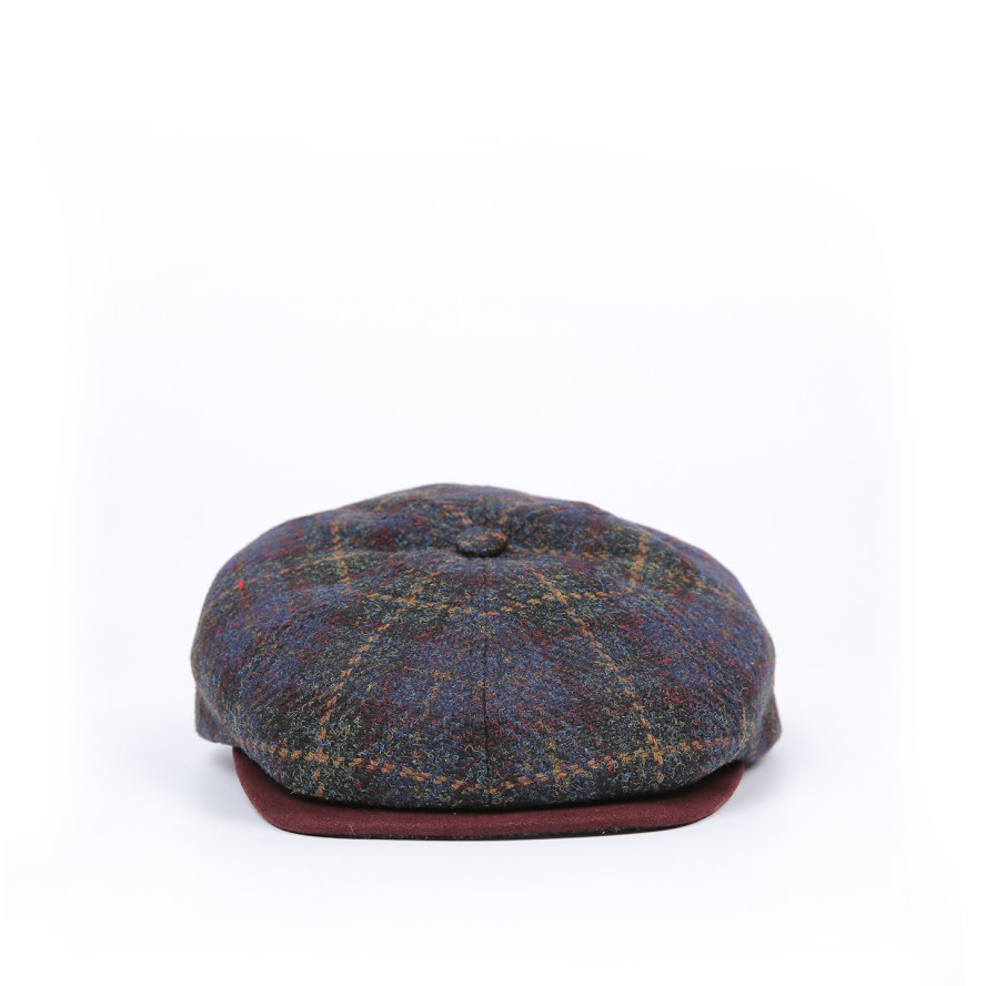 Кепка-шестиклинка з вушками чоловіча вовна синьо-бордова ЛЕОНІД 985-346, фото 2