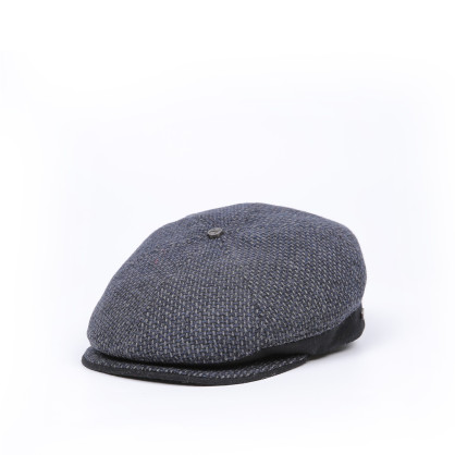 Кепка-шестиклинка з вушками чоловіча вовна синя ЕЛЬДАР 592-650