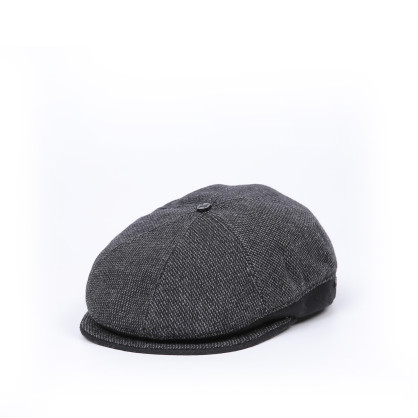 Кепка-шестиклинка з вушками чоловіча вовна чорна ЕЛЬДАР 985-575 Кепка-шестиклинка з вушками чоловіча вовна чорна ЕЛЬДАР 985-575