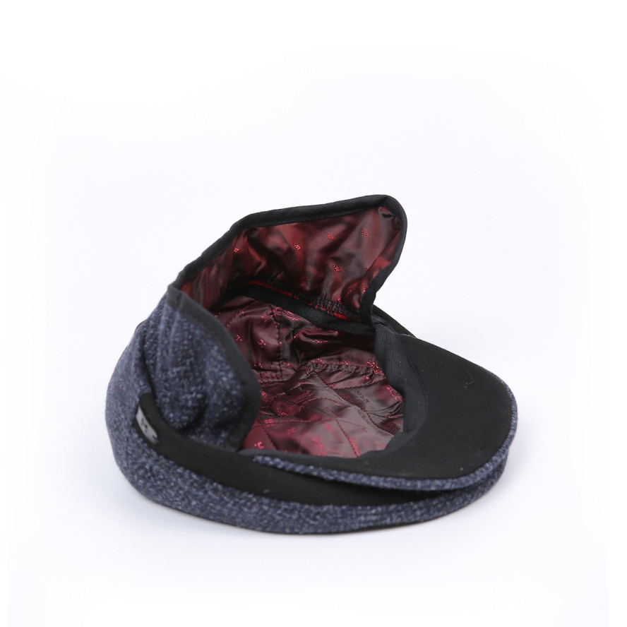 Кепка-реглан ушками мужская шерсть синяя МАТВЕЙ 985-605, фото 3