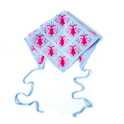 Косынка женская вязаная полиэстер голубая МИРА 444-621 Косынка женская вязаная полиэстер голубая МИРА 444-621