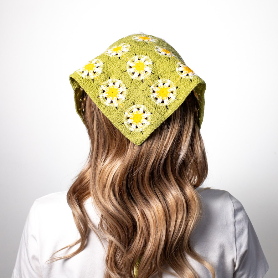 Косинка жіноча в'язана поліестер зелена САМЕР 444-638, фото 6