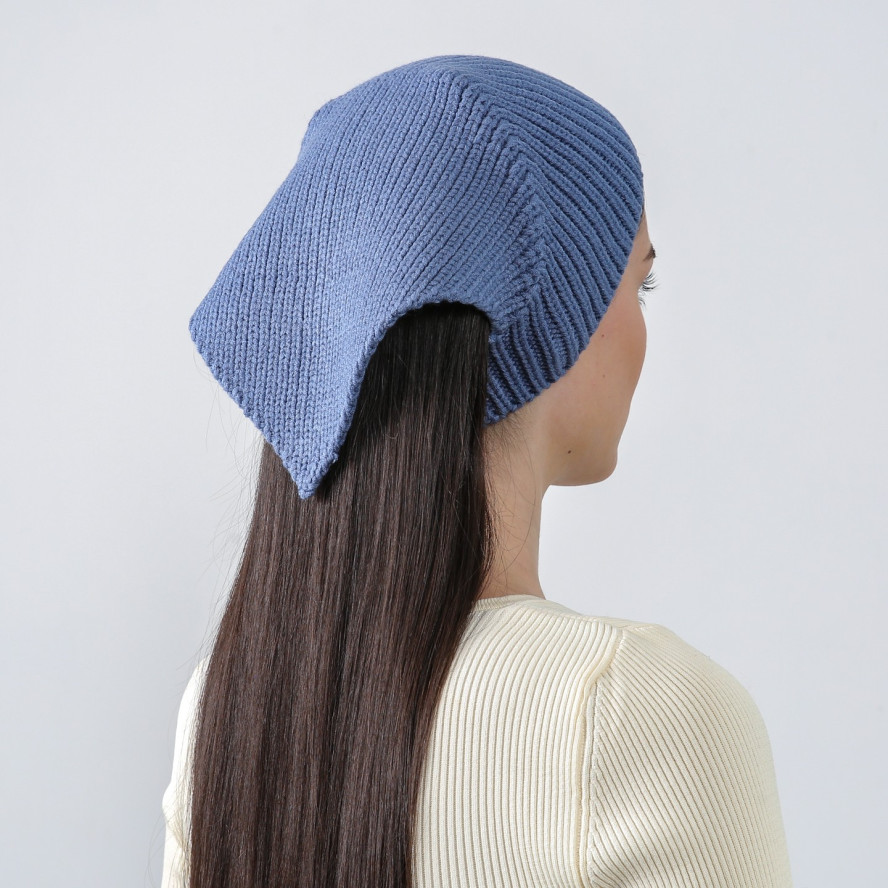 Косинка жіноча в'язана віскоза синя БЕЙЛА 945-890, фото 4