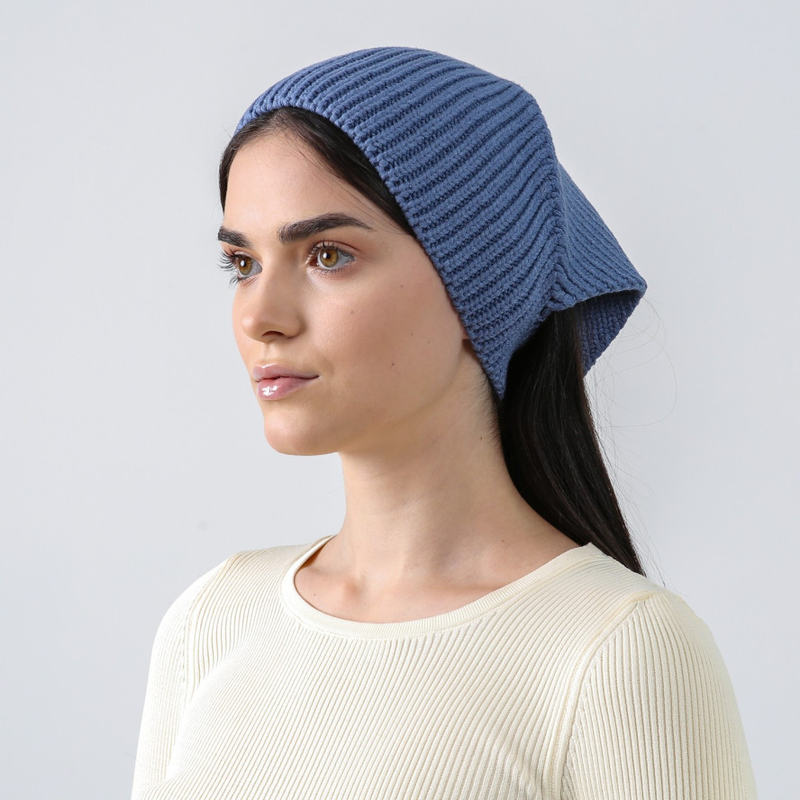 Косинка жіноча в'язана віскоза синя БЕЙЛА 945-890, фото 3