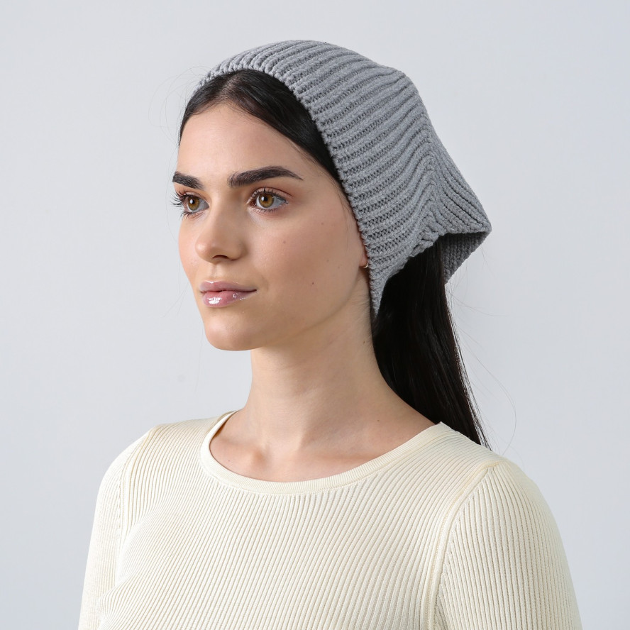 Косинка жіноча в'язана віскоза сіра БЕЙЛА 945-906, фото 3