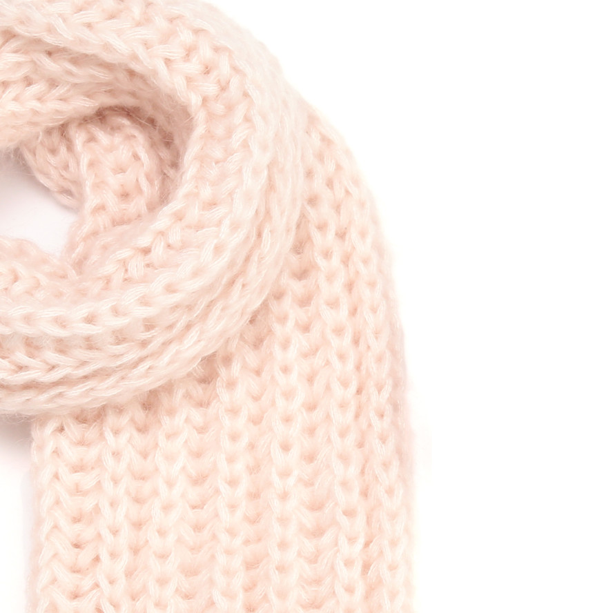 Набор шапка по голове + шарф женский шерсть розовый GWINNETT 032-446, фото 3