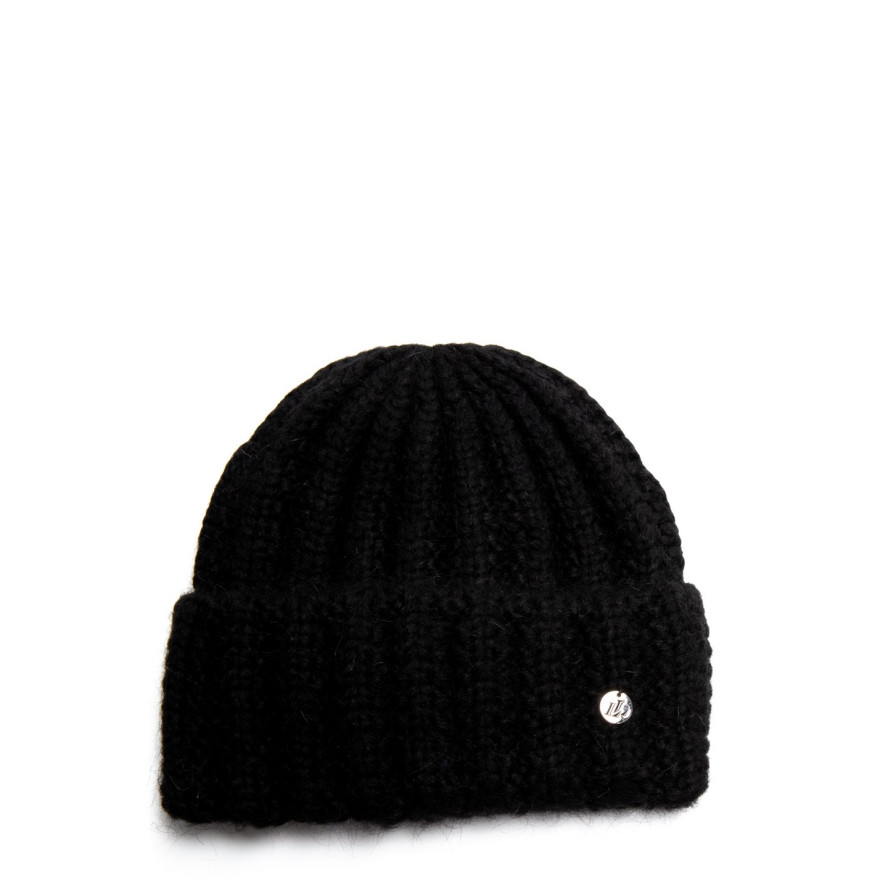 Набор шапка по голове + шарф женский шерсть черный GWINNETT 252-196, фото 2