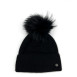 Набор шапка с помпоном + шарф женский ангора черный GILL 284-272, фото 2